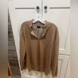 Greg Norman Collection Men's Lined Cotton 1/4 Zip Wind Sweater